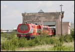 Diesellok 2640-010 am 21.5.2017 im Depot von Fushe Kosove.