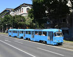 Der Tatra T4YU Triebwagen ZET 472 sowie der Beiwagen B4YU 858 wurden am 05.