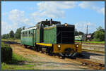 TU7A 2994 verlässt am 01.09.2024 mit ihrem kurzen Zug Gulbene Richtung Alūksne.  