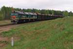 2M62 - 0569 mit Gterzug in Gaiziunai (07.05.2009)