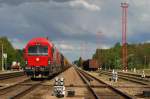 ER 20CF - 029 und 016 mit Kesselzug in Kursenai (12.05.2009)