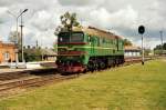 Die ex DR 120 304 wartet in Sestokai auf neue Rangieraufgaben.26.05.2006