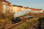 Am 27.01.2024 besuchte die CFL 5519 nach langer Zeit das Saarland. Bei der Rückfahrt hielt ich die Maschine an der Häuserzeile in Malstatt fest.