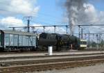 Dampflok 5519 kurz vor der Abfahrt im Bahnhof von Ptange.