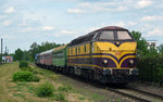 1817 der Powerrail war am 21.05.16 mit einem Pendelzug und einer führenden V 100 der Hafenbahn Magdbeurg aus unterwegs.