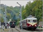 Der restaurierte Westwaggon 208/218 verlsst am 13.09.09 den Museumsbahnhof Fond de Gras in Richtung Bois de Rodange. (Jeanny)