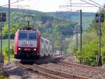 E-Lok 4011 hat die Haltestelle Wilwerwiltz verlassen und fhrt in Richtung Luxemburg am 25.05.08 an mir vorbei.