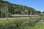 CFL 2009 und 2010 rollen entlang der Alzette und erreichen in Kürze Mersch auf ihrem Weg von Diekirch nach Luxembourg Ville. (06.09.2023)