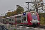 CFL Triebzug 2214, fährt von Kautenbach kommend in den Bahnhof von Wilwerwiltz ein. 11.2024