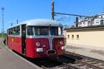 Z-151 der AMTF töfft am 20 Augustus 2023 an deren eigenen Bahnsteig in Petange ein für ein Fahrt ins Museum des Train 1900 in Fonds-de-Gras.