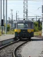 Der Uerdinger Schienenbus 551 669 der AMTF Train 1900 (Association des Muses et Tourisme Ferroviaire - Verein fr Eisenbahnmuseum und -tourismus), der einzige normalspurigen Luxemburger Museumsbahn