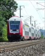 Steuerwagen 009 an der Spitze der RB 3215 nach Wiltz wird am 15.06.08 aber nur bis Mersch fahren, von wo es dann, bedingt durch Bauarbeiten, mit Dieselpower weitergeht.