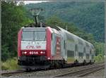 Die 4014 mit ihrer neuen Werbung fr den Fotowettbewerb www.photos-luxembourg.lu, braust am 11.07.09 durch Erpeldange/Ettelbrck auf ihrer Fahrt von Troisvierges nach Luxemburg. (Jeanny)