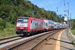 CFL 4007 fährt als RE nach Luxembourg Ville durch Cruchten. (06.09.2023)