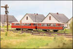 Damals war es Planbetrieb ,... Heute nur noch auf der Modulanlage der Freunde der Sulmtalbahn zu bewundern.  Der Rote Blitz erreicht den Bahnhof Pölfing Brunn . 11.10.2024 