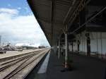 Der Blick auf den Gleisbereich vom Bahnhof Maputo.