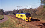 Messfahrzeug 81.84.9781.007-2 NS auf Messfahrt von Hengelo nach Bad Bentheim bei Oldenzaal, 31.10.1997.