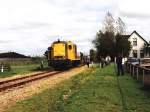 2444 whrend der Abschiedsfahrt der BR 2400/2500 auf die Gterstrecke Leeuwarden-Stiens in Stiens am 16-6-1991.