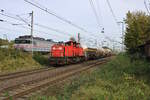 DB 6416 (2006 416-6) verlässt Bad Bentheim mit einem kurzen Kesselzug in die Niederlande. (18.10.2023)