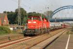 6465 und 6464 mit Güterzug 48576 Osnabrück-Zeebrugge (B) auf Bahnhof Salzbergen am 1-8-2014.