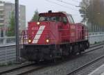 Diesellokomotive 6515 durchfhrt an einem trben Tag den Bahnhof Maarssen in Richtung Utrecht (29.10.2007)