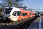 Am 02.01.2025 treffen in Arnhem Velperpoort 2 Stadler GTW 2/8 aufeinander