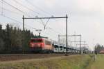 1615 (DB Schenker) mit Güterzug 47732 Dillingen-Sloehaven bei Deurne am 26-2-2015.