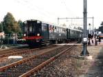  Blokkendozen  NS C8104, NS C8553, BD 9107 mit  Blokkendoos -fahrt Boxtel-Den Bosch auf Bahnhof Boxtel am 25-9-1994.