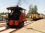 Dampflok 2 der MBS (Museum Buurt Spoorweg) auf Bahnhof Haaksbergen am 24-5-2001. Bild und scan: Date Jan de Vries.