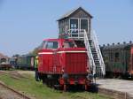 Lok 12 (ehemalige DL1 der Wittlager Kreisbahn) der Stichting Stadskanaal Rail (STAR) auf Bahnhof Stadskanaal am 25-4-2011.