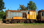 Abgestellt ist die ex-NS 677-11 (Dick Kerr-Works/Schottland 1955) der ZLSM am 25.09.2016 in Simpelveld