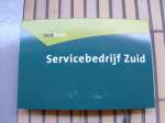 Hier ein Schild, das am Dienstgebude auf dem Bahnsteig 3/4 in Venlo steht.