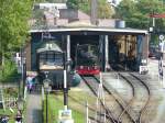 Hoorn Tramstation am 7.9.2014, Blick auf die Lokhalle mit Werkstatt  - unterwegs mit der Museum Stoomtram von Dorf zu Dorf durch das westfriesische Flachland von Medemblick nach Hoorn