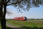 Syntus 39 befindet sich als Stoptrein 31239 am 11.05.17 bei Goor auf der Fahrt von Zutphen nach Oldenzaal.