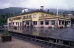 Bahnhof Narvik. Leider regnete es in Strmen und eine Dm3 war auch nicht gerade in Sicht... Juli 1982, Scan ab Dia.