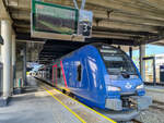 Bm 76 113 von SJ Nord mit einem Regionalzug nach Lundamo in Trondheim sentralstasjon, 18.06.2023.