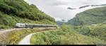 Vy El 18 2253 und 2255 mit einem Zug der Flåmbahn von Flåm nach Myrdal am 24.