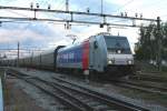 Railpool 185682 Cargolink fhrt am 11.06.2012 in Hamar mit einem
Gterzug in Richtung Oslo aus.