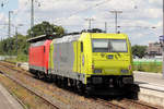 RHC 119 007-2 gezogen von 185 605-3 in Viersen 2.7.2019