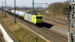 Am 19.03.2015 kam die 119 004-9 von der Rhein Cargo aus Richtung Salzwedel und fuhr weiter in Richtung Stendal .