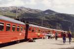 69 001 am 08.08.1993 in Vatnahalsen, Bahnstrecke Myrdal - Flam