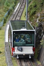 BERGEN (Provinz Hordaland), 10.09.2016, Wagen 1 nähert sich der Bergstation Fløyen