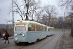 Oslo Oslo Sporveier Lilleakerbanen SL 9 (Tw 190) Drammensveien am 22. Januar 1971. - Scan eines Farbnegativs. Film: Kodak Kodacolor X.