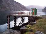 Hier in Rombaksbotn am Narvik-Fjord endet der Rallarveien, 1900 bis 1902 war hier ein ganzes Dorf, fr die Bauarbeiter gebaut.