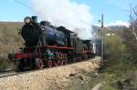 Mit Volldampf ber die Hardangervidda. Type 30a 271 und Type 18c 255 ziehen den Jubilumszug ber die Hochflche von Ustaoset nach Haugastl; 06.06.2009