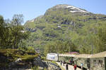 Die Flåmsbahn beui Myrdalsberget (682 Meter).