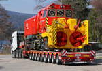 A-ÖBB 99 81 9191 000-4 alias X491.003-0 auf ihrer ersten großen Reise von St.Blasien nach Wörgl in Seebrugg 1.4.19