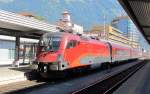 1116 202 mit RJ 364 von Salzburg Hbf nach Zrich HB in Innsbruck Hbf.(2.8.2013)