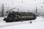 189 932-7 ``Bosphorus Express`` beim Rangieren am 31.1.2011 in Kufstein. Diese fhrt kurze Zeit spter zum Brenner.