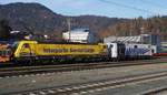Ungewöhnlicher Besuch am 10.12.2016 in Kufstein. Die 189 403-5  Interporto Servizi Cargo  nur für Italien (Gleichstrom) zugelassen wird von der 139 135-8 von Lokomotion geschleppt. Wahrscheinlich muss sie nach München ins Siemenswerk.